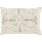 Surya Pauline Ivory Pillow Shell With Polyester Insert 13"H X 19"W