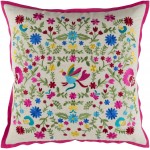 Surya Pavo Magenta Pillow Shell With Down Insert 20"H X 20"W