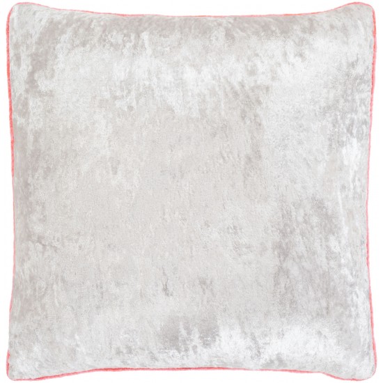 Surya Pixel Light Gray Pillow Shell With Down Insert 18"H X 18"W