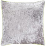 Surya Pixel Gray Pillow Shell With Down Insert 22"H X 22"W