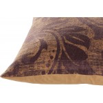 Surya Porcha Light Brown Pillow Shell With Polyester Insert 16"H X 24"W