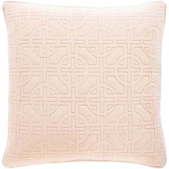 Surya Qcv-001 Dusty Pink Pillow Shell With Down Insert 18"H X 18"W