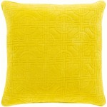 Surya Qcv-003 Mustard Pillow Shell With Down Insert 20"H X 20"W