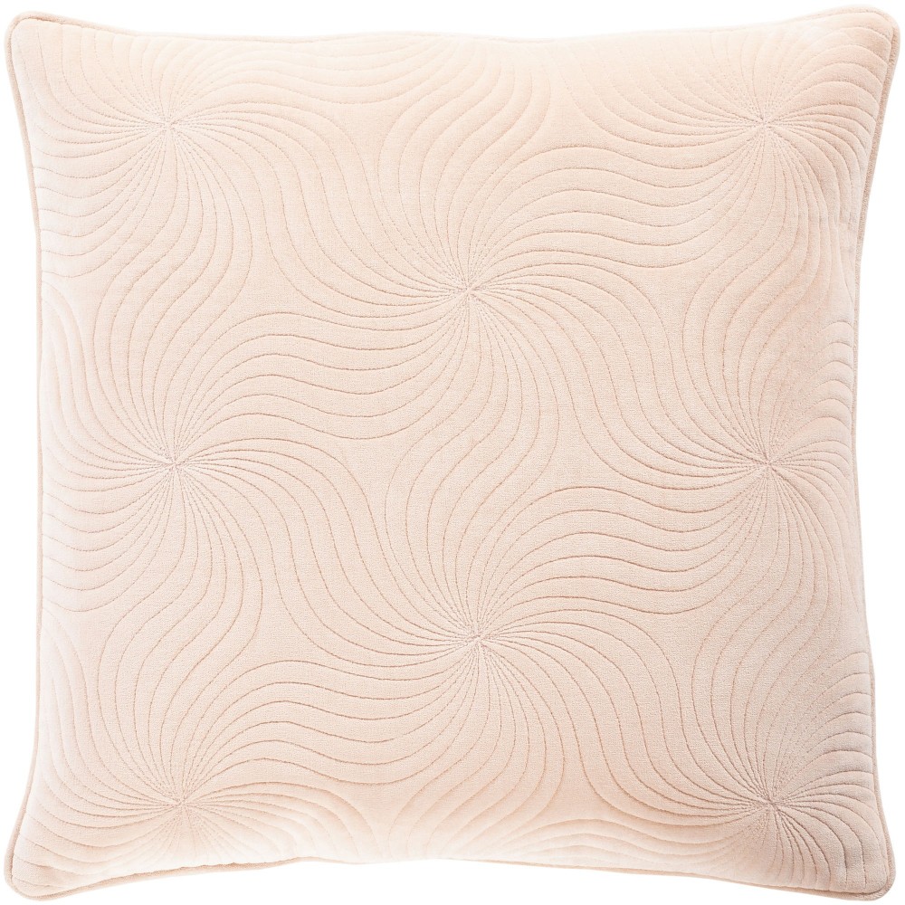 Surya Qcv-006 Dusty Pink Pillow Shell With Down Insert 18"H X 18"W