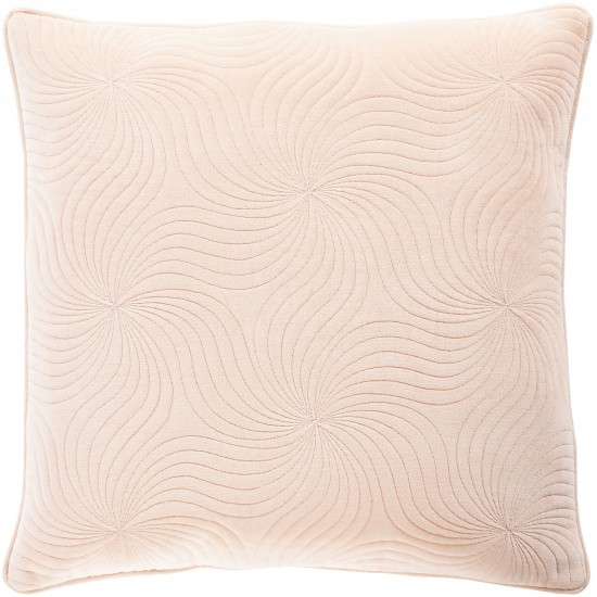 Surya Qcv-006 Dusty Pink Pillow Shell With Polyester Insert 18"H X 18"W