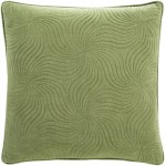 Surya Qcv-007 Medium Green Pillow Shell With Polyester Insert 20"H X 20"W