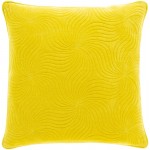 Surya Qcv-008 Mustard Pillow Shell With Down Insert 18"H X 18"W