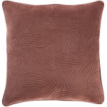 Surya Qcv-009 Burgundy Pillow Shell With Down Insert 18"H X 18"W