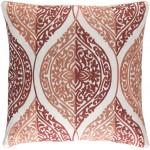 Surya Regina Brick Red Pillow Shell With Polyester Insert 20"H X 20"W