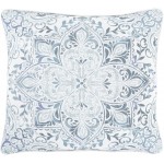 Surya Roxana Dark Blue Pillow Shell With Down Insert 22"H X 22"W