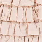 Surya Ruffle Dusty Pink Pillow Shell With Down Insert 20"H X 20"W