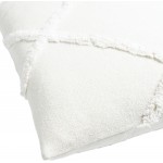 Surya Sarah Cream Pillow Shell With Down Insert 20"H X 20"W