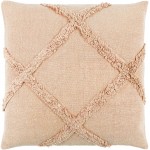 Surya Sarah Dusty Coral Pillow Shell With Down Insert 20"H X 20"W