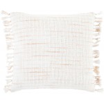 Surya Saugatuck White Pillow Shell With Down Insert 18"H X 18"W