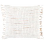 Surya Saugatuck White Pillow Shell With Down Insert 22"H X 22"W