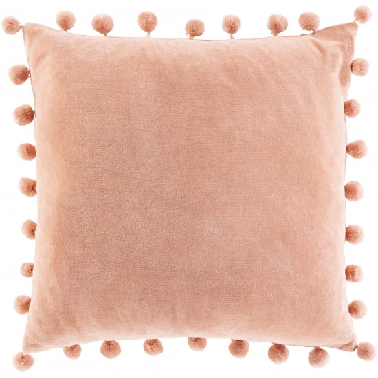 Surya Serengeti Dusty Pink Pillow Shell With Down Insert 18"H X 18"W