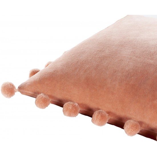 Surya Serengeti Dusty Pink Pillow Shell With Down Insert 18"H X 18"W