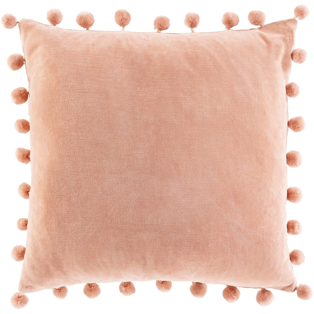 Surya Serengeti Dusty Pink Pillow Shell With Polyester Insert 20"H X 20"W