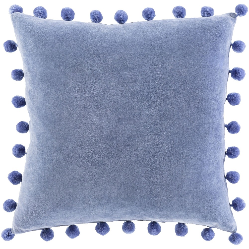 Surya Serengeti Denim Pillow Shell With Polyester Insert 18"H X 18"W