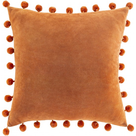 Surya Serengeti Brick Red Pillow Shell With Down Insert 20"H X 20"W