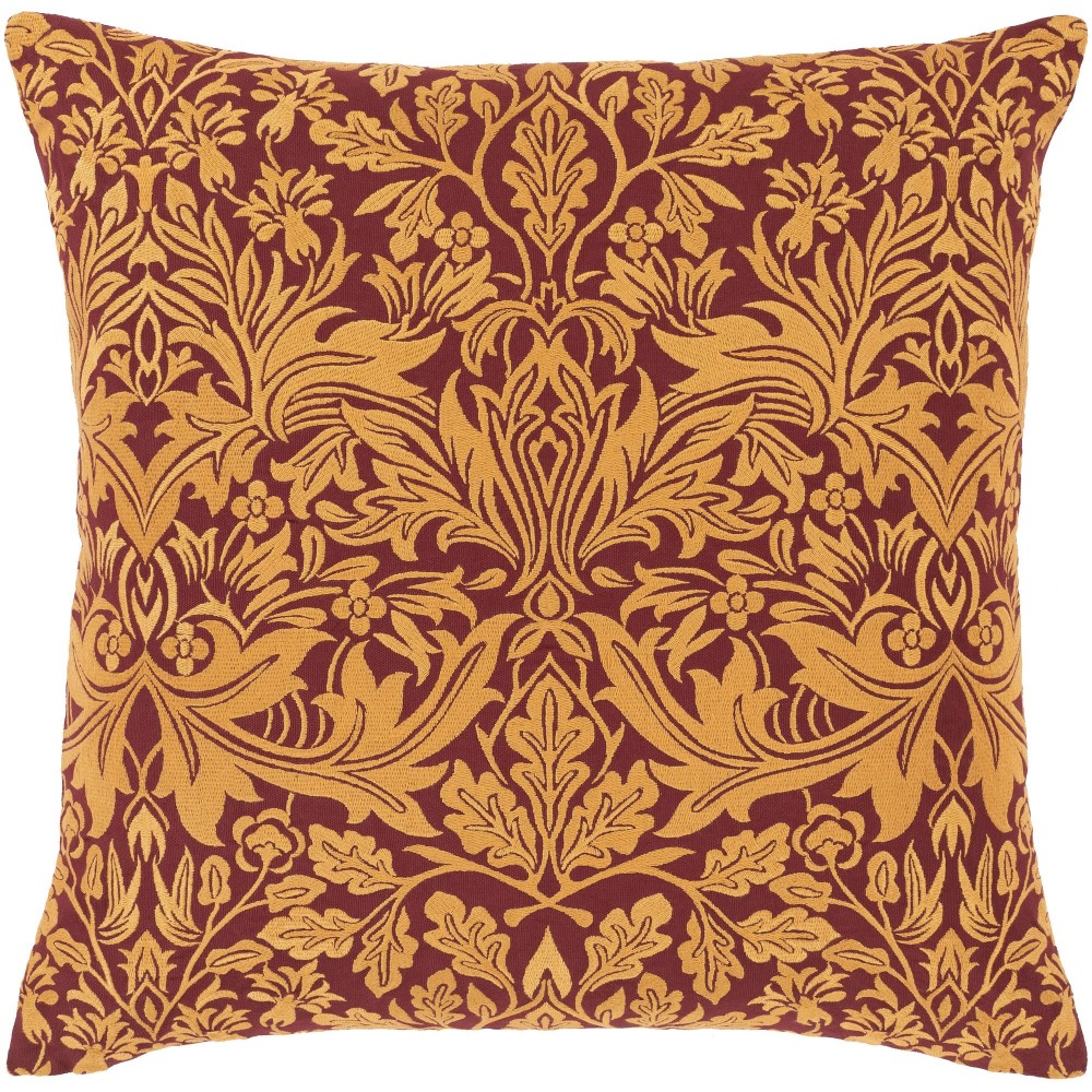 Surya Shelter Burgundy Pillow Shell With Polyester Insert 18"H X 18"W Surya Shelter Burgundy Pillow Shell With Polyester Insert 18"H X 18"W