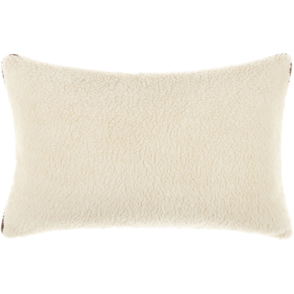 Surya Shepherd Cream Pillow Shell With Down Insert 14"H X 22"W