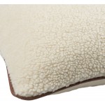 Surya Shepherd Cream Pillow Shell With Down Insert 14"H X 22"W