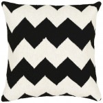 Surya Shiprock Black Pillow Shell With Polyester Insert 20"H X 20"W