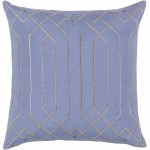 Surya Skyline Medium Gray Pillow Shell With Down Insert 22"H X 22"W