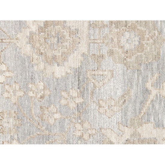 Pasargad Home Oushak Collection L. Blue Wool Area Rug - 8'0" X 16'2"