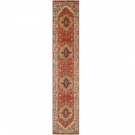 Pasargad Home Serapi Collection Hand-Knotted Rust Wool Area Rug - 2'7" X 7'11"