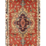 Pasargad Home Serapi Collection Hand-Knotted Rust Wool Area Rug - 2'7" X 7'11"