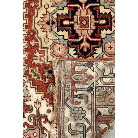 Pasargad Home Serapi Collection Hand-Knotted Rust Wool Area Rug - 2'7" X 7'11"