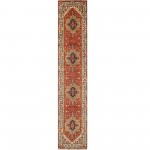 Pasargad Home Serapi Collection Hand-Knotted Rust Wool Area Rug - 2'8" X 10'0"