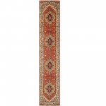 Pasargad Home Serapi Collection Hand-Knotted Rust Wool Area Rug - 2'8" X 19'8"