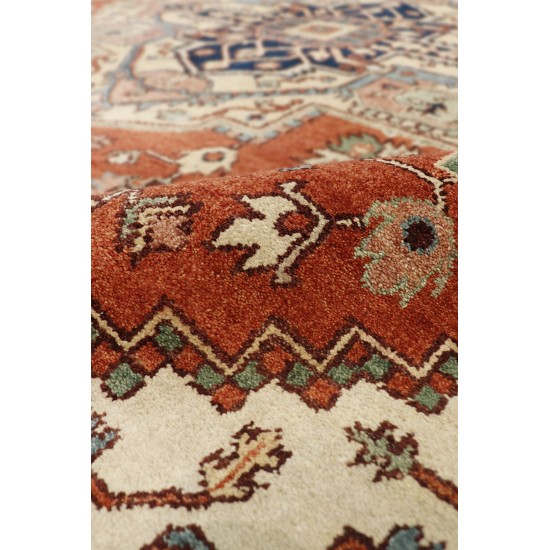 Pasargad Home Serapi Collection Hand-Knotted Rust Wool Area Rug - 2'0" X 3'0"