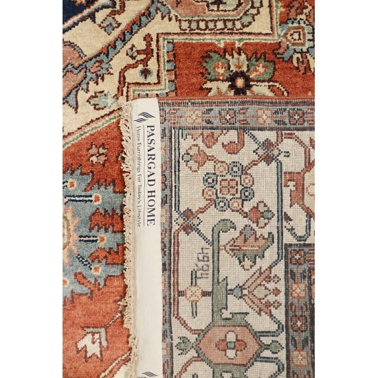 Pasargad Home Serapi Collection Hand-Knotted Rust Wool Area Rug - 2'0" X 3'0"