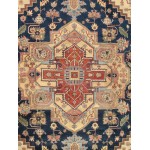 Pasargad Home Serapi Collection Hand-Knotted Navy Wool Area Rug - 8'0" X 9'11"