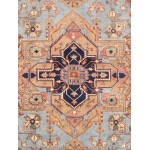 Pasargad Home Serapi Collection L. Blue Wool Area Rug - 9'0" X 11'11"