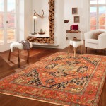 Pasargad Home Serapi Collection Hand-Knotted Rust Wool Area Rug - 8'2" X 10'0"