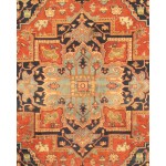 Pasargad Home Serapi Collection Hand-Knotted Rust Wool Area Rug - 2'8" X 8'1"