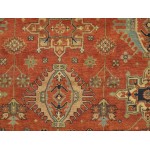 Pasargad Home Mahal Collection Hand-Knotted Rust Wool Area Rug - 9'0" X 12'1"