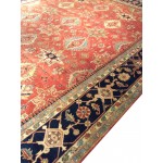 Pasargad Home Mahal Collection Hand-Knotted Rust Wool Area Rug - 9'0" X 12'1"