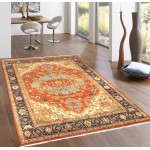 Pasargad Home Serapi Collection Hand-Knotted Rust Wool Area Rug - 8'0" X 10'2"