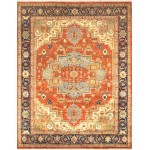 Pasargad Home Serapi Collection Hand-Knotted Rust Wool Area Rug - 10'1" X 13'11"