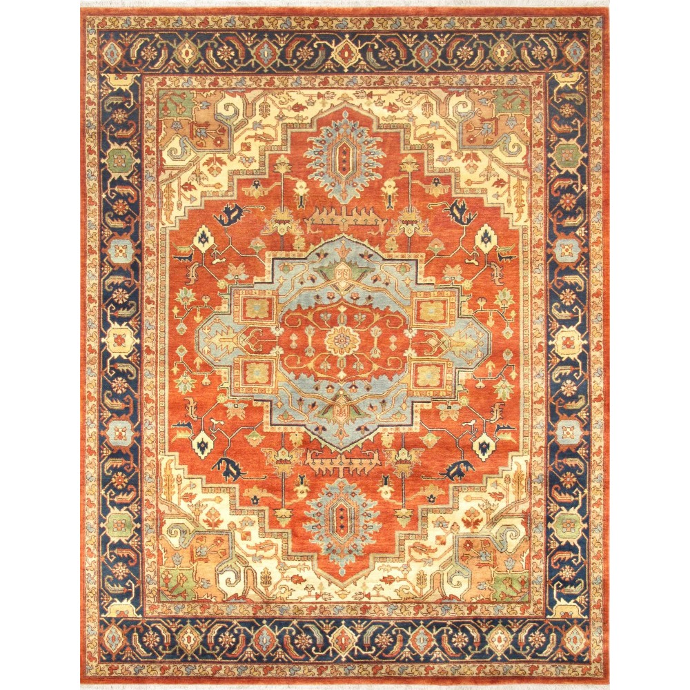 Pasargad Home Serapi Collection Hand-Knotted Rust Wool Area Rug - 10'1" X 13'11" Pasargad Home Serapi Collection Hand-Knotted Rust Wool Area Rug - 10'1" X 13'11"