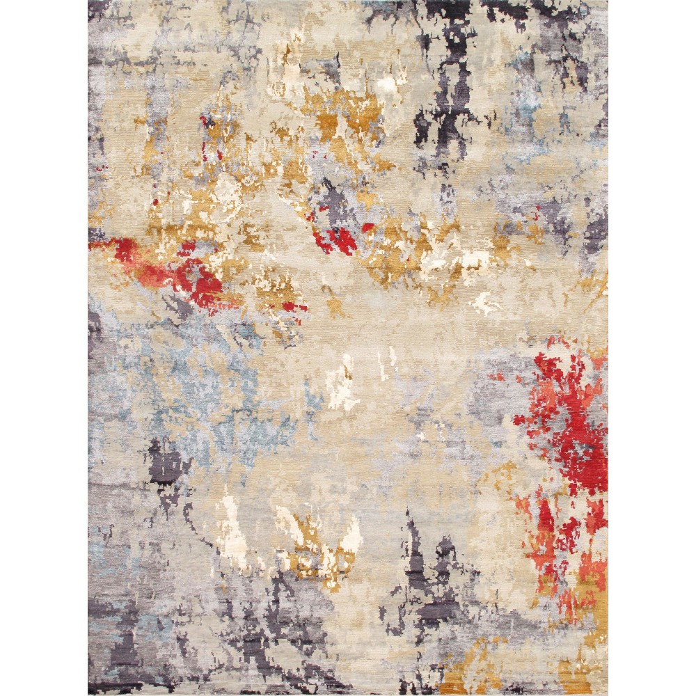Pasargad Home Modern Collection Multi Bsilk & Wool Area Rug - 8'11" X 12'3" Pasargad Home Modern Collection Multi Bsilk & Wool Area Rug - 8'11" X 12'3"