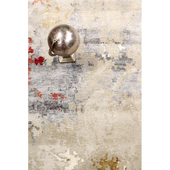 Pasargad Home Modern Collection Multi Bsilk & Wool Area Rug - 8'11" X 12'3"