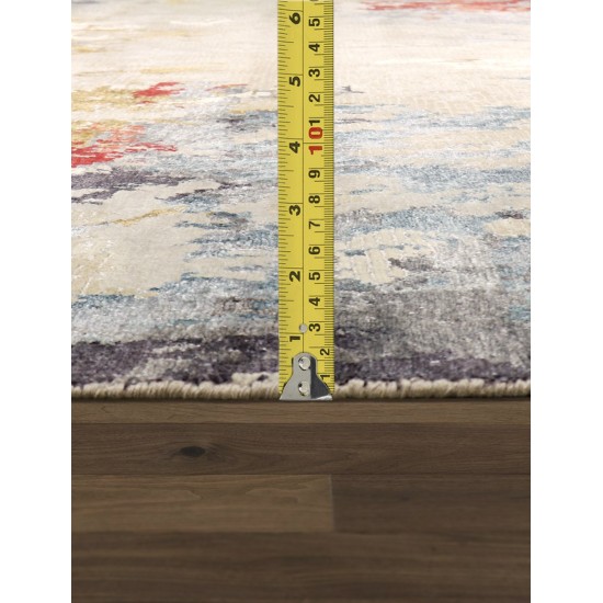Pasargad Home Modern Collection Multi Bsilk & Wool Area Rug - 8'11" X 12'3"