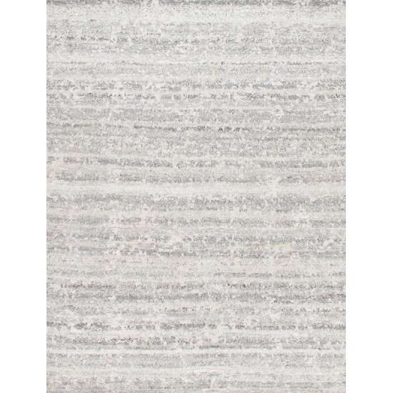 Pasargad Home Vogue Collection Hand-Knotted Silver Wool Area Rug - 8'0" X 10'0"